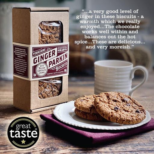 Lottie Shaws - Luxury Gift Box of 3 Packs of Biscuits 600g, Includes Yorkshire Ginger Parkin, Triple Chocolate and Oatmeal Raisin Biscuits BBE 02/06/25 RRP £14.99 Sale Price £4.99