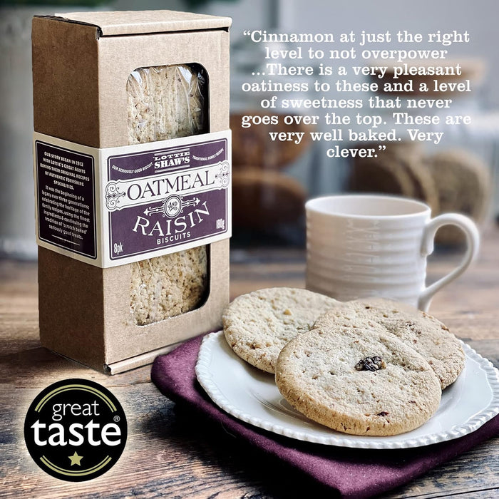 Lottie Shaws - Luxury Gift Box of 3 Packs of Biscuits 600g, Includes Yorkshire Ginger Parkin, Triple Chocolate and Oatmeal Raisin Biscuits BBE 02/06/25 RRP £14.99 Sale Price £4.99