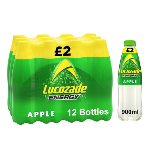 12 X 900ml Lucozade Energy Drink Apple Blast BBE April25 RRP £23.99 Sale Price £7.99