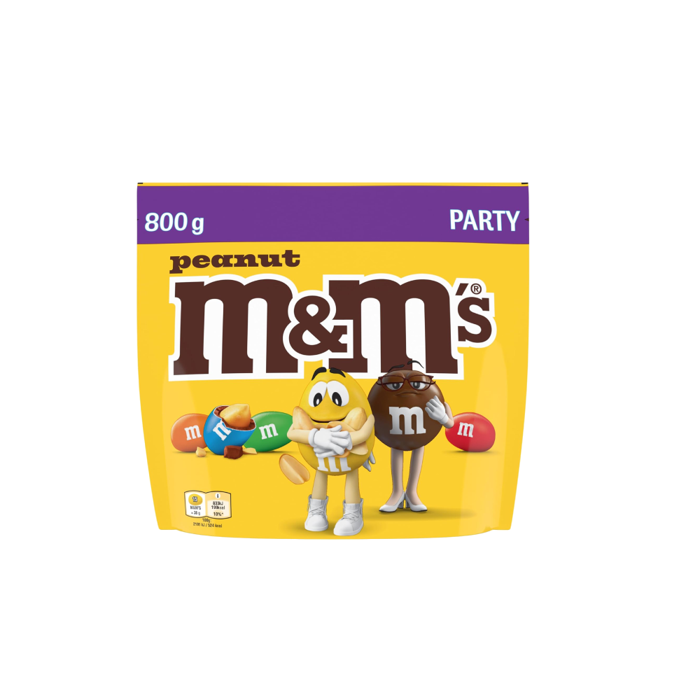 M&M'S Peanut & Milk Chocolate Party Bag (800g)