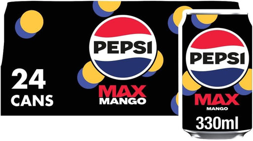 24 X 330ml Pepsi Max Mango no sugar BBE 07-25 RRP £14.99 Sale price £7.50