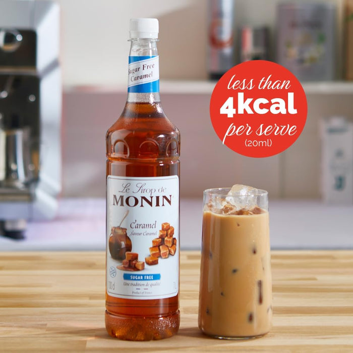 2 X 1L MONIN Premium Caramel Sugar Free Syrup for Coffee and Cocktails. Vegan-Friendly, Allergen-Free, 100 Percent Natural Flavours and Colourings. Sugar-Free Coffee Syrup  BBE 12-25 RRP £19.99 Sale price £12.99