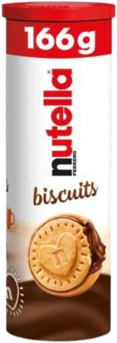 Short Date Nutella Chocolate Biscuit Snack Bundle Containing Biscuits Tube 166g 12's (4 Pack)