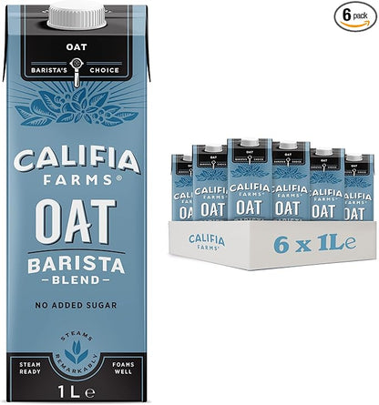 6 X 1L Califia Farms Oat Barista Blend with Calcium - Dairy Free, Lactose Free, Vegan BBE 02-25 RRP £12.49 Sale price £4.99