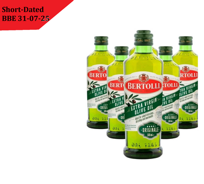6 X 500ml Bertolli Extra Virgin Olive Oil, Originale, Olive Oil Extra Virgin Bottle  BBE 31-07-25 RRP £59 Sale price £24.99