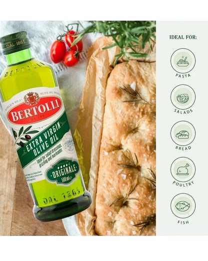 6 X 500ml Bertolli Extra Virgin Olive Oil, Originale, Olive Oil Extra Virgin Bottle  BBE 31-07-25 RRP £59 Sale price £24.99