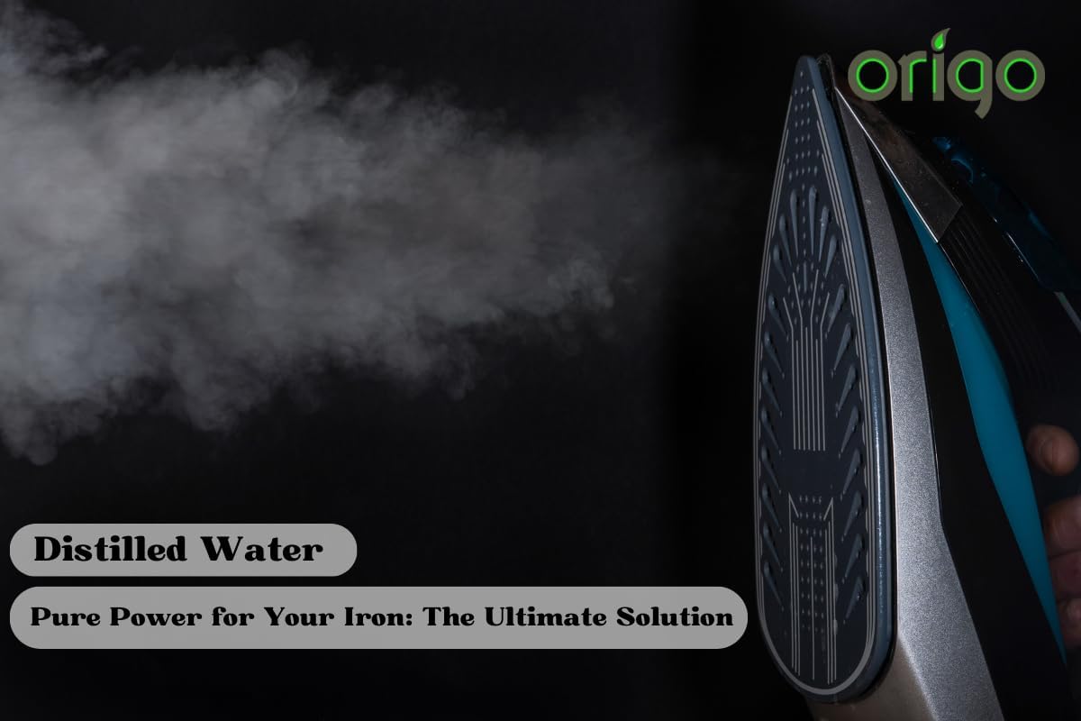 Origo Distilled Water - 100% Ultra Pure Water 5L | Advanced Purification Technology, Ultra Pure Water for Laboratory, Battery, Steam Iron, and General Everyday Use!