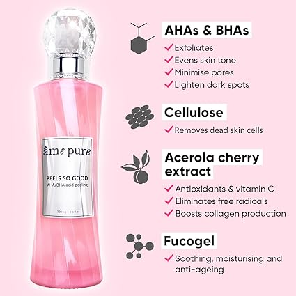Ame Pure Peel So Good Chemical Peel – 120 ml Gentle Exfoliating Peeling Gel – Chemical Peel For Face - Reveals Radiant Skin - Chemical Exfoliant For Skin Rejuvenation- Transform Your Skin Today!