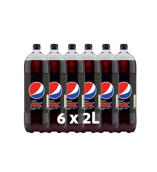 6 x 2L Pepsi Max No Sugar Cola Bottle in just £4.99  BBE Mar 25