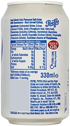 24 X 330ml Pepsi Diet Cola Cans in just £7.49 BBE Jun 25