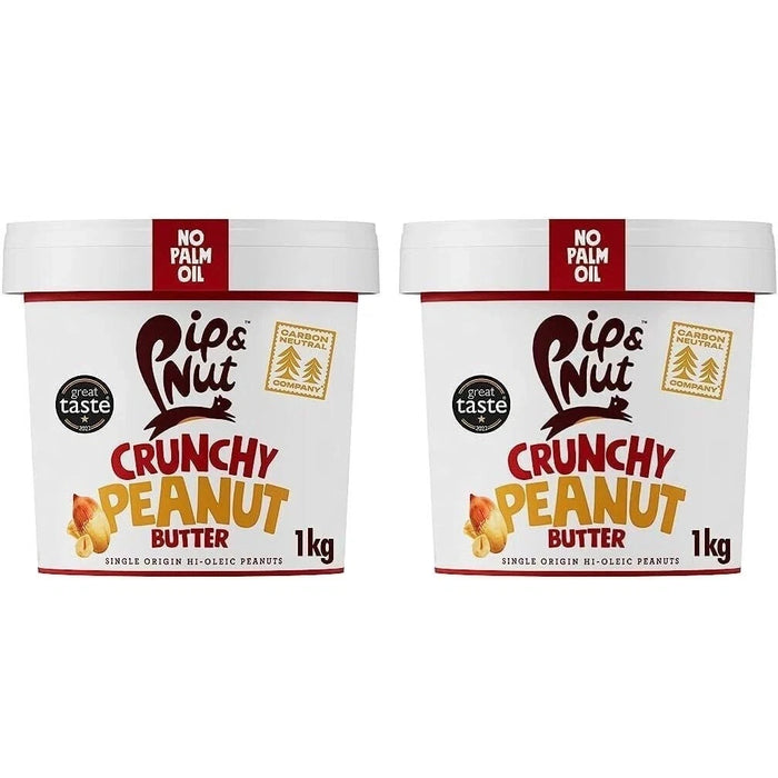 2 X 1kg Pip & Nut Crunchy Peanut Butter BBE Jan 26 RRP £15.99  Sale price £9.59