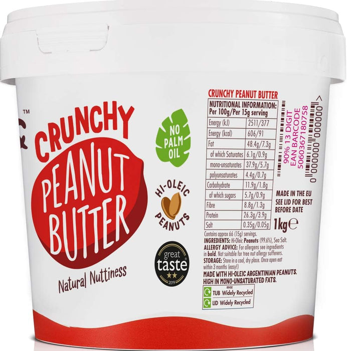 2 X 1kg Pip & Nut Crunchy Peanut Butter BBE Jan 26 RRP £15.99  Sale price £9.59