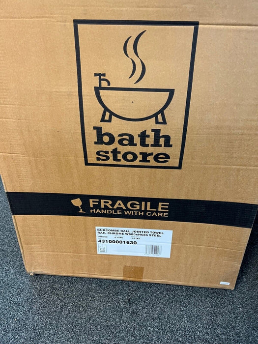 Burcombe Ball Jointed Heated Towel Rail by Bathstore 600 x 686mm  RRP £69.99 Sale Price £9.99