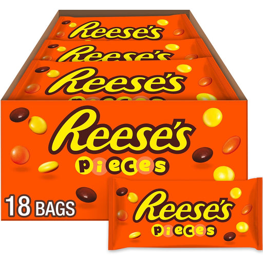 18 X 77g REESE'S Pieces Peanut Butter Candy. RRP £24.99 Sale Price £16.99 BBE 12/05/2025