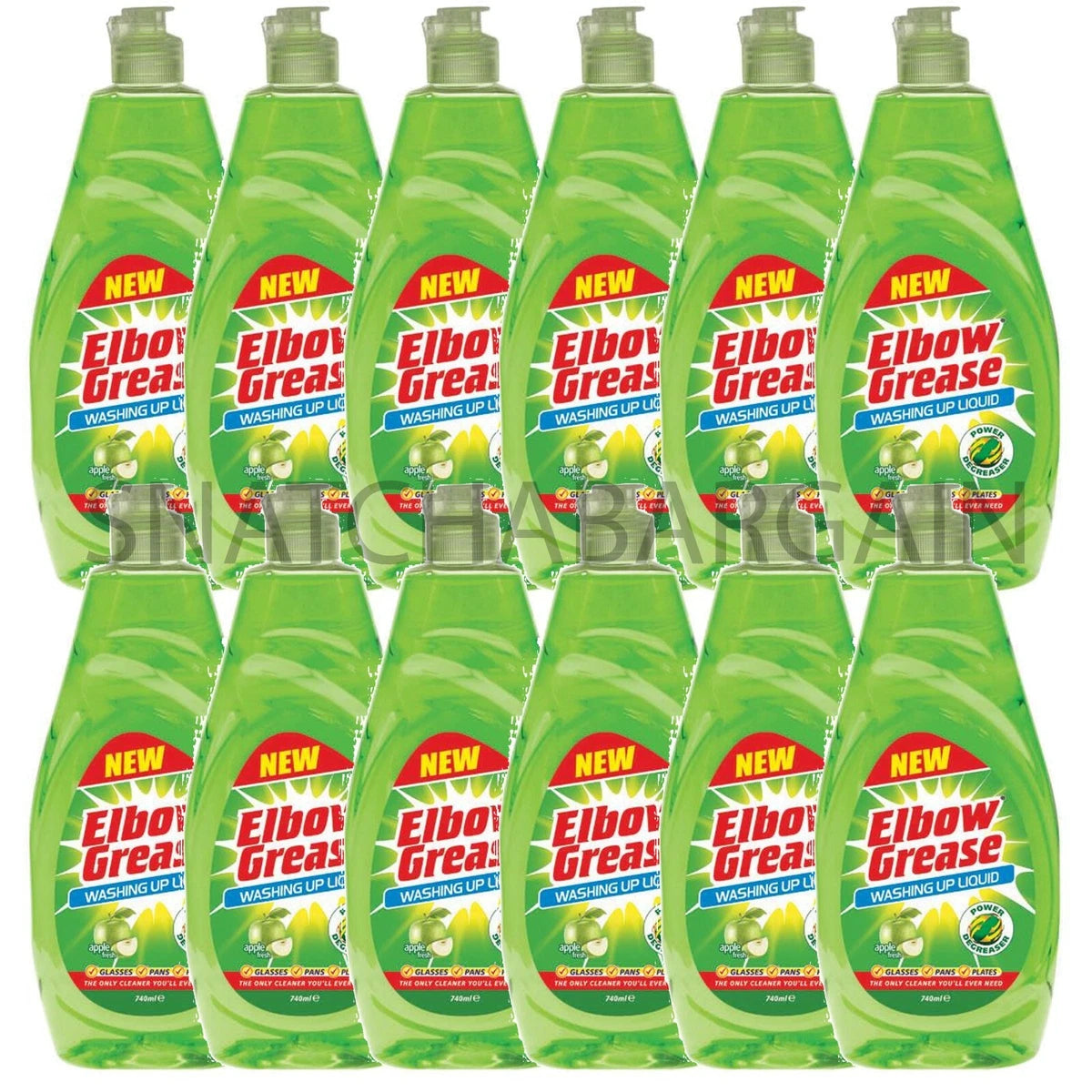 Elbow Grease Washing Up Liquid Apple (12X600ml)
