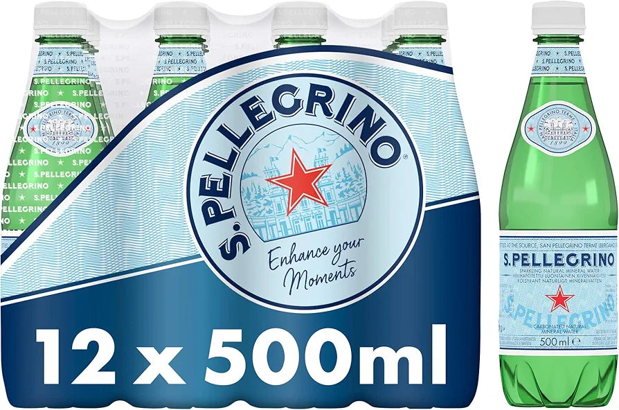 San Pellegrino Sparkling Natural Mineral Water (12x500ml)