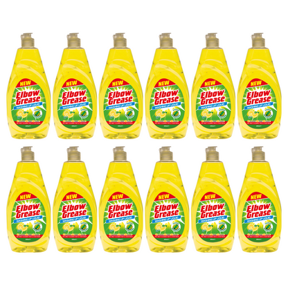 Elbow Grease Washing Up Liquid Lemon (12X600ml)