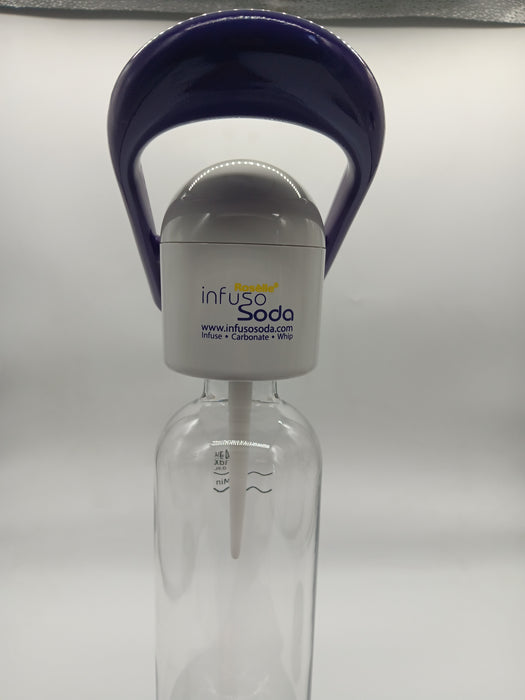 Premium Carbonating Bottles 2x0.9L white - Compatible with Drinkmate, Wassermaxx, Aqvia, Sodapop and Levivo - Quick-Lock Reusable Bottles - Lid and Base Made of Stainless Steel - BPA Free