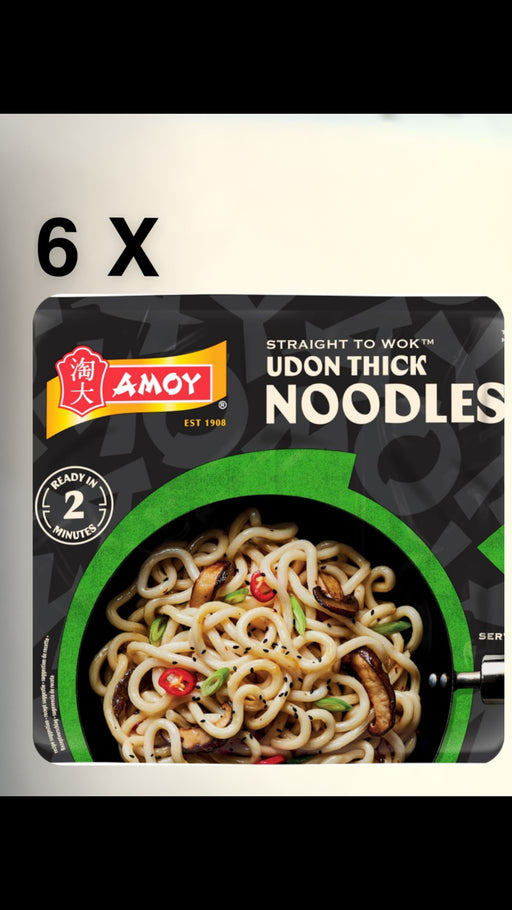 6 X 150g Amoy Straight To Wok Udon Noodles BBE 09-25 RRP £9.99 Sale price £4.50