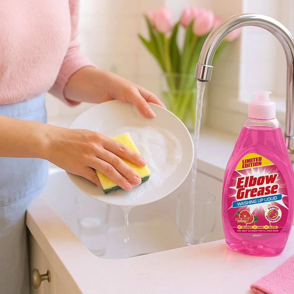 Elbow Grease Washing Up Liquid Pink Grapefruit (12X600ml)