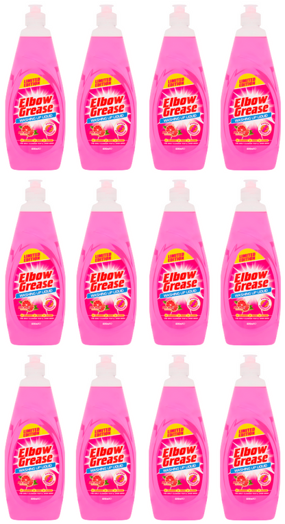 Elbow Grease Washing Up Liquid Pink Grapefruit (12X600ml)