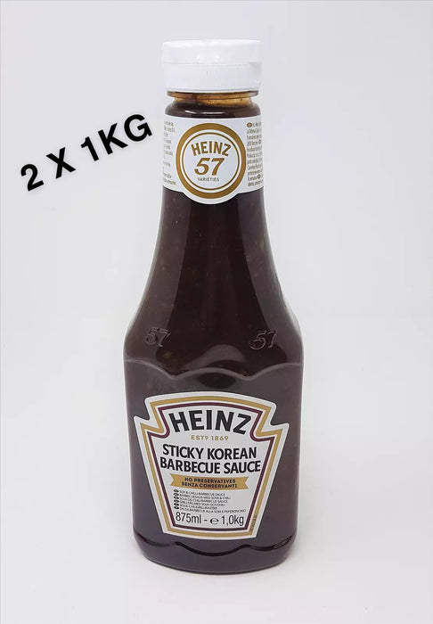 2 X 1kg Heinz Sticky Korean Barbacue Sauce BBE 05-25 RRP £19.99 Sale price £9.99