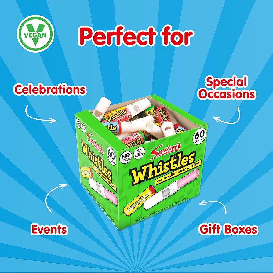 Swizzels Matlow Candy Whistles Sweets (1 x 60)