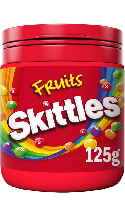 4 Packs of 6 Skittles Sweets Bottle, Vegan Sweets, Bulk Sweets Box, Fruit Chewy Sweets, 4 packs of 6 125g in just £9.99