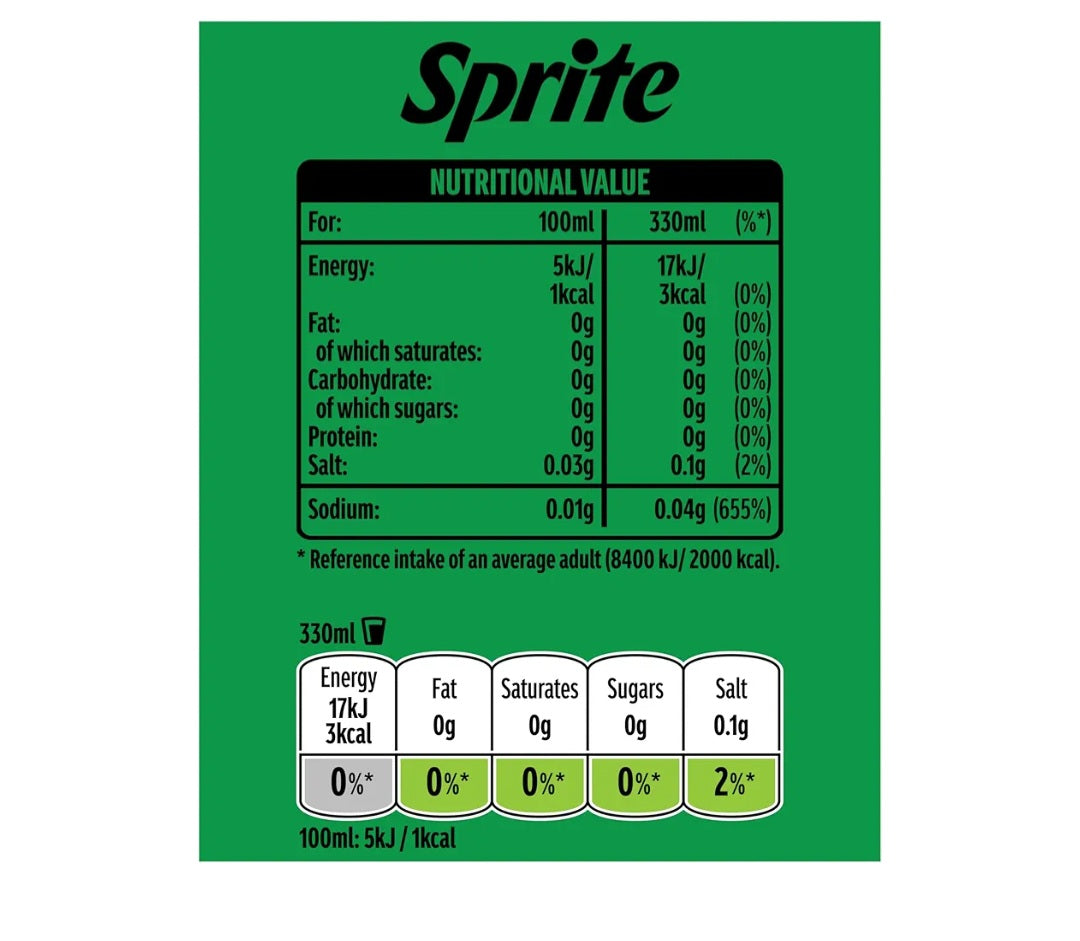 24 x 330ml Sprite No Sugar Cans
BBE 31-08-25. RRP £19.99 Sale price £5.99