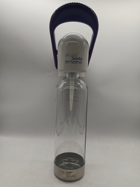 Premium Carbonating Bottles 2x0.9L white - Compatible with Drinkmate, Wassermaxx, Aqvia, Sodapop and Levivo - Quick-Lock Reusable Bottles - Lid and Base Made of Stainless Steel - BPA Free