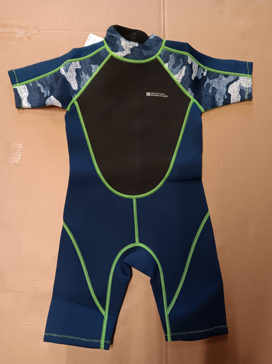 Kids Shorty 2.5/2mm Mountain Warehouse Wetsuit. Size 7-8 years. RRP £39.99 Sale price £19.99