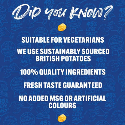 Walkers Less Salt Mild Cheese & Onion Crisps 32 x 45g