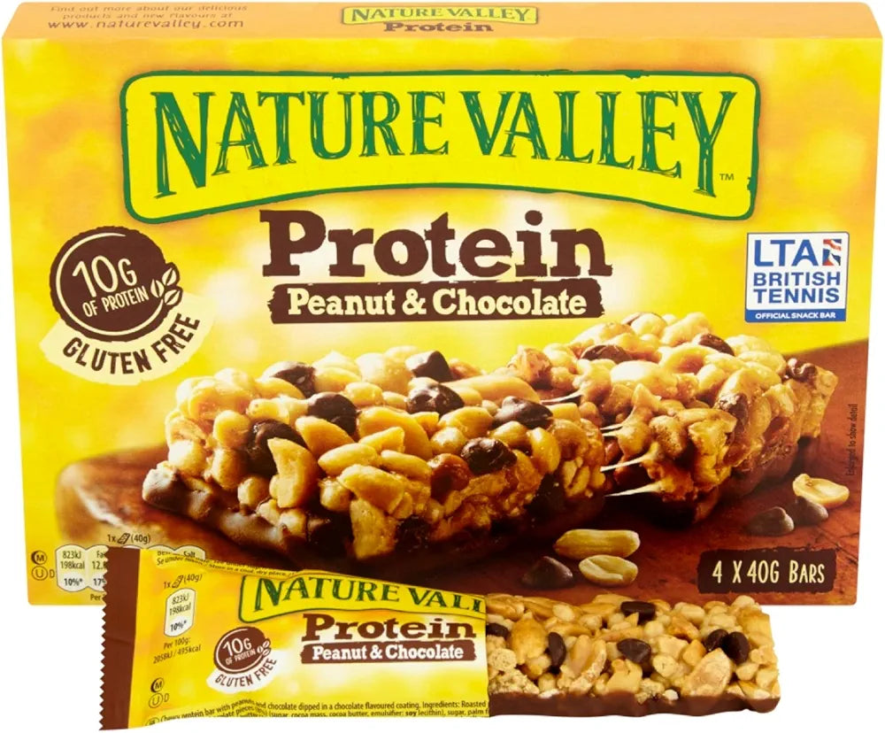 Nature Valley Protein Peanut & Chocolate Cereal Bars (12x40g)