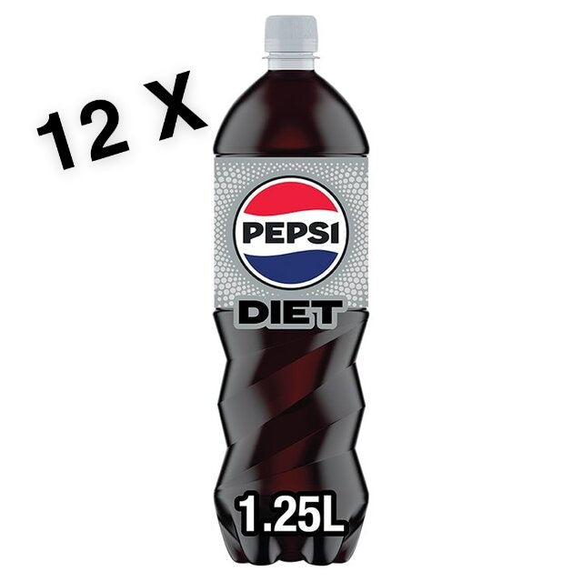12 X 1.25L Pepsi Diet BBE May25 RRP £29.99 Sale Price £11.99