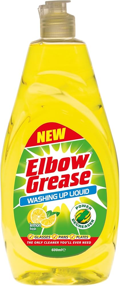 Elbow Grease Washing Up Liquid Lemon (12X600ml)