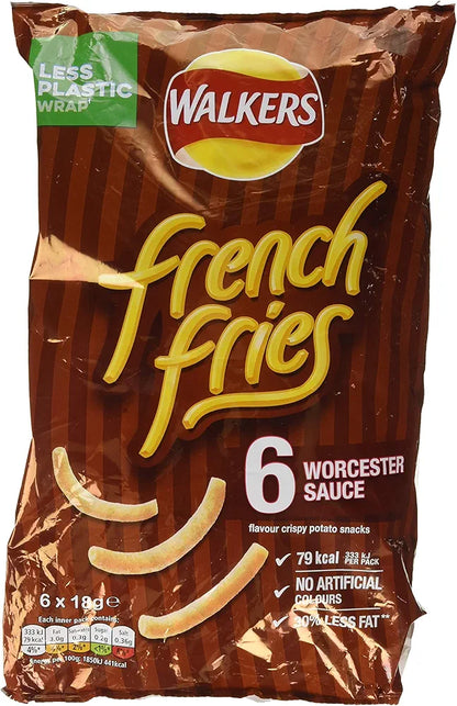 Walkers French Fries Worcester Sauce Multipack Snacks Crisps (60x18g)