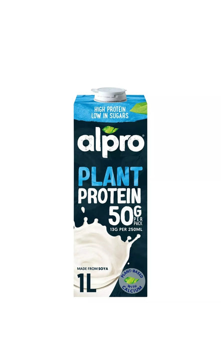 8 x 1L Alpro Plant Soya Protein Drink Gluten Free With Calcium High Protein Long BBE 25/08/25