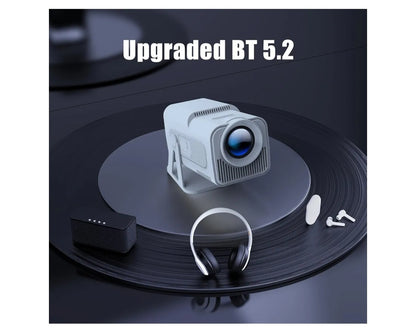 Magcubic Mini Projector with Wifi and Bluetooth, Portable Smart 1080P Projector with 4K Support, Auto Keystone, Voice Control, Built-in Apps HY320 NTV (White)