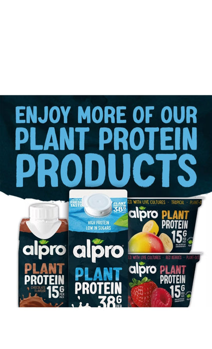 8 x 1L Alpro Plant Soya Protein Drink Gluten Free With Calcium High Protein Long BBE 25/08/25