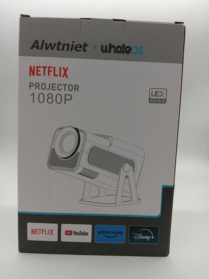 Magcubic Mini Projector with Wifi and Bluetooth, Portable Smart 1080P Projector with 4K Support, Auto Keystone, Voice Control, Built-in Apps HY320 NTV (White)