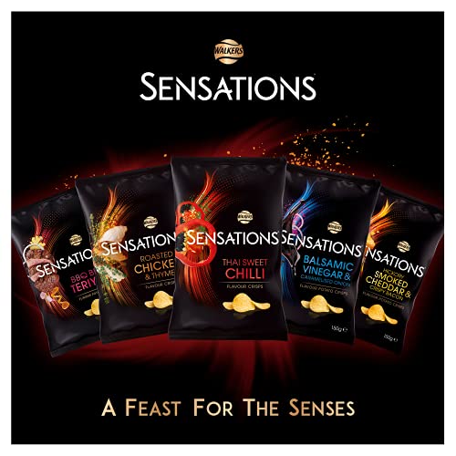32 X 40g Sensations Thai Sweet Chilli Thick Cut Vegetarian Potato Crisps, Perfect for Snacking BBE MAY 25 RRP £32.99 Sale price £15.99