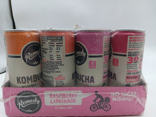 2 Flavour 12 x 250ml Mixed Pack Kombucha BBE 31-03-25