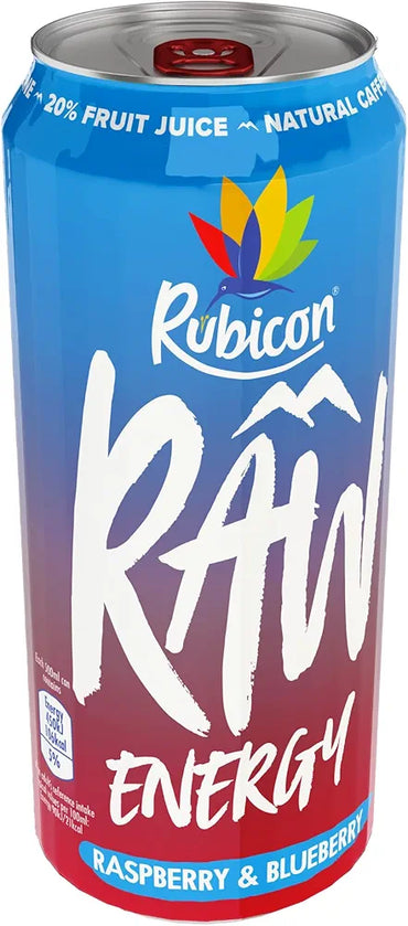 Rubicon RAW Raspberry & Blueberry Energy Drink (12x500ml)