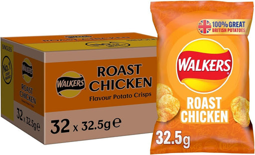 32 X 32.5g Walkers Roast Chicken Crisps BBE 31 /05/25 RRP £27.99 Sale Price £11.99