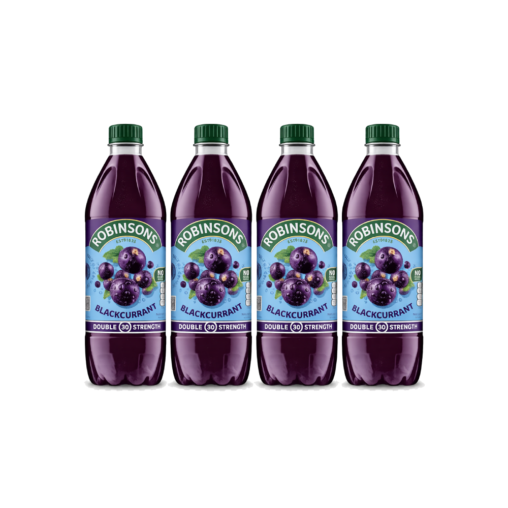 Robinsons Fruit Squash - Low Calorie Double Strength Blackcurrant 750ml (4x750mil)