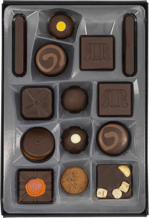 2X Hotel Chocolat Serious Dark Fix H-Box 155g - 14-Piece Dark Chocolate Box - Suitable for Vegetarians - Chocolate Gift for Birthday, Thank You, Congratulations, Anniversary  BBE 01-26 RRP £40 Sale £14.99