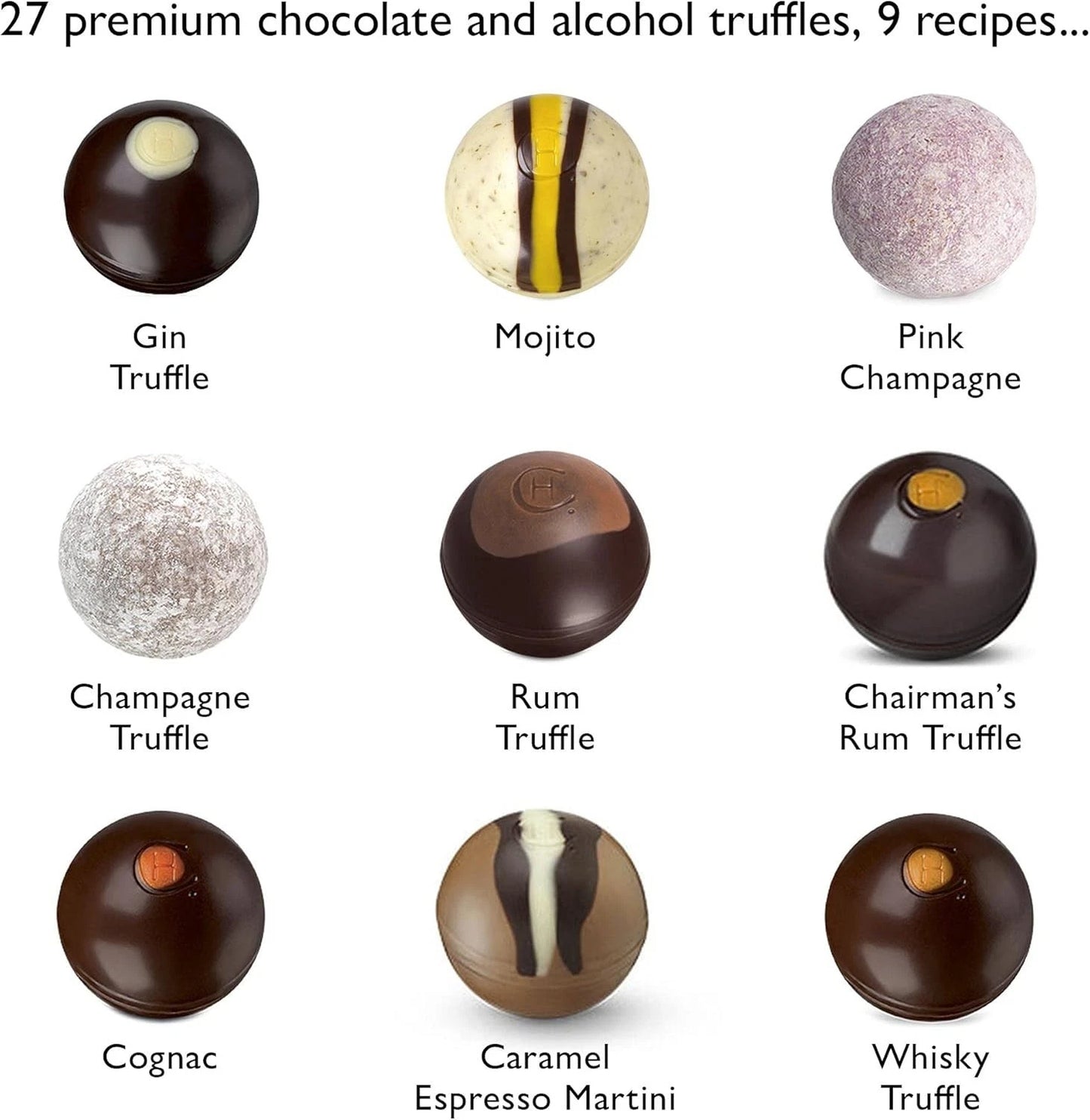 Hotel Chocolat Tipsy Truffles Sleekster Dark and White Liqueur Chocolate Box (2x295g)