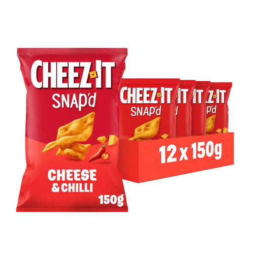 12X150g Cheez-lt Snap'd Cheese Chilli  BBE 12-10-25 RRP £20 Sale price £8.49