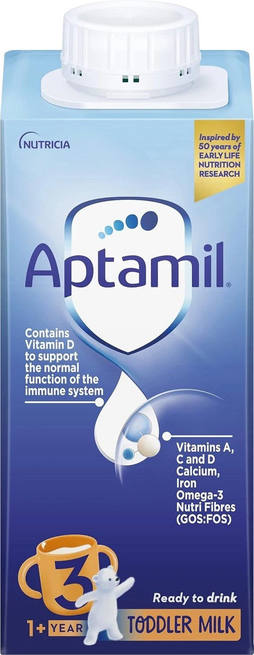 3X (15 X 200ml) Aptamil 3 Toddler Baby Milk Ready to Use Liquid Formula, 1-3 Years    BBE 22-11-25 RRP £29.99 Sale price £6.99