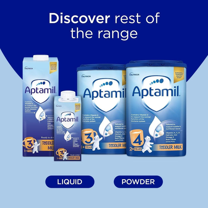 3X (15 X 200ml) Aptamil 3 Toddler Baby Milk Ready to Use Liquid Formula, 1-3 Years    BBE 22-11-25 RRP £29.99 Sale price £6.99